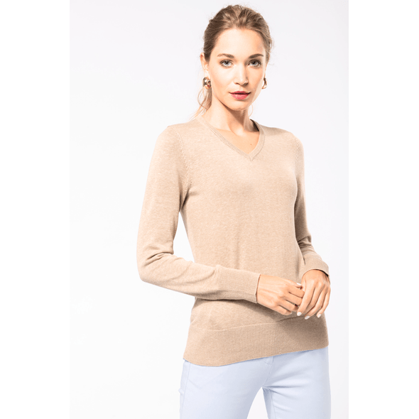 Kariban | V-neck lady pullover
